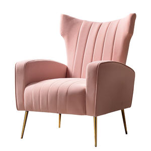 Silla de salón minimalista nórdica con respaldo alto, muebles americanos individuales de lujo para sala de estar, dormitorio u hotel, duradero y elegante - Product Image 1