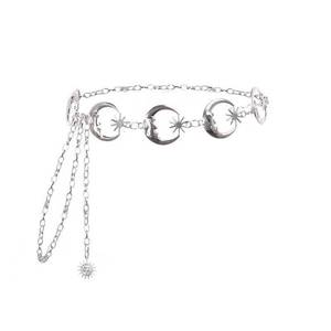Moon Body <b>Chain</b> Tibetan Silver Multiple Layers Women's Waist <b>Chain</b> Party Hip Hop Style - Product Image 5