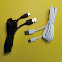 Kabel Data pengisi daya mikro tipe-c untuk ponsel PVC jaket bahan tembaga murni antarmuka L