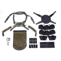 Système de suspension pour casque tactique 19 Aramid avec doublure en maille réglable pour mentonnière et accessoires de modification avec poche en maille