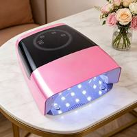 Lampe à LED intelligente 132W pour ongles, lampe UV sans fil à piles pour le séchage du gel, avec minuterie, mémoire et faible bruit, pour salon et usage domestique