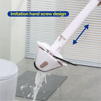 Serpillère triangulaire rotative à 360 degrés avec essuie-glace, pas besoin de lavage manuel, tête en microfibre réutilisable