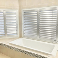 Exportación a Australia PVC BI-fold persianas de ventana puerta corredera persianas de plantación de ventana de PVC persianas de plantación