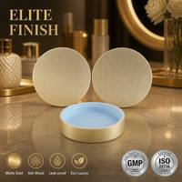 Tapa de Madera de Fresno de Lujo de 89 mm con Acabado Dorado Mate, Tapa de Madera Ecológica para Envases de Cosméticos al por Mayor
