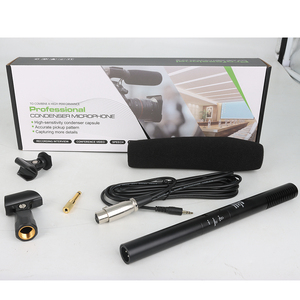 Micrófono de condensador profesional 320E patrón Polar cardioide conector XLR Metal plástico para cámara <span class=keywords><strong>DSLR</strong></span> entrevistas con cable - Product Image 6