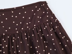 Pantalon ample plissé à pois pour femme, coupe décontractée, modèle 2026 - Fabrication OEM/ODM par une usine de vêtements chinoise - Style vintage - Product Image 4