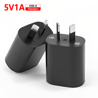 5V 1A certification australienne SAA AU téléphone portable port USB chargeur adaptateur de prise murale pour AU