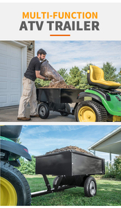 El <span class=keywords><strong>mejor</strong></span> remolque volquete todoterreno ATV con ruedas de carrito de jardín, los mejores remolques para motocicletas y ATV - Product Image 6