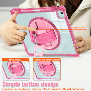 เคสแท็บเล็ตใสสำหรับ <span class=keywords><strong>iPad</strong></span> Air 13 2025 2024 <span class=keywords><strong>iPad</strong></span> Pro 12.9 ''<span class=keywords><strong>2022</strong></span> 2021 2020 2018ช่องใส่ดินสอที่ใส่ซิลิโคนขาตั้ง - Product Image 3