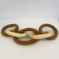 Décoration en chaîne de maillons en bois pour table basse, accessoires de décoration pour étagères, sculpture pour étagères, objets décoratifs en bois