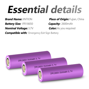 2600mAh 3.7V Rechargeable Emergency Light Battery 2000 Cycles 10 Years <strong>Life</strong> ICR18650 Cylindrical Cell 18650 Lithium Battery - Product Image 3