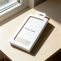 Boîte d'emballage personnalisée pour coque de téléphone avec fermetures auto-agrippantes, doublure en éponge, design pliable pour avion, logo embossé or