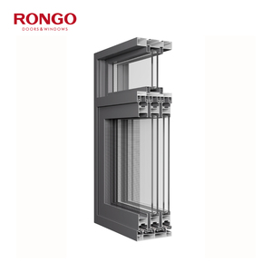 Cornice <span class=keywords><strong>soggiorno</strong></span> in alluminio Frameless Super sottile <span class=keywords><strong>porta</strong></span> scorrevole <span class=keywords><strong>con</strong></span> doppi vetri e <span class=keywords><strong>finestra</strong></span> in acciaio inox <span class=keywords><strong>porta</strong></span> di vetro su misura - Product Image 2