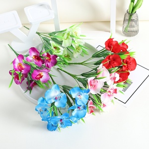 Grandi Orchidee Phalaenopsis Artificiali in Seta, Tonalità Primaverili, per Matrimoni, Decorazioni per la Casa, Oggetti di Scena Fotografici, Artigianato Tessile, Composizioni Floreali - Product Image 4