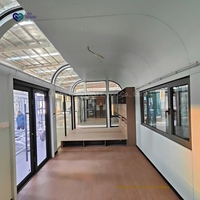 Maison conteneur de luxe clé en main avec chambre, cuisine, salle de bain, design modulaire moderne, verre panoramique, installation rapide, caractéristiques respirantes