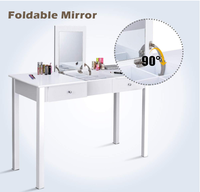 Bureau d'étude avec miroir de courtoisie coiffeuse vente chaude ordinateur bureau Carton salon mobilier moderne bois personnalisé