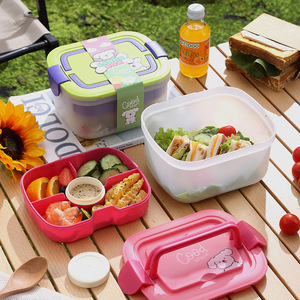 Boîte à pique-nique d'extérieur, double compartiment double couche de qualité alimentaire, grande capacité, boîte à lunch portable pour garder les aliments frais - Product Image 1