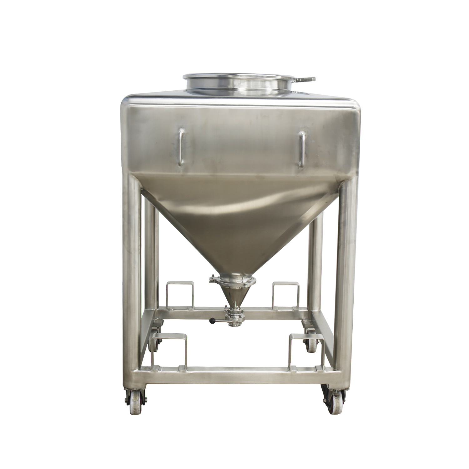 Gesundheitlicher Edelstahl drehte kosmetischen örtlich festgelegten Brauerei-Sammelbehälter des Puffer-Behälter-1000L 0