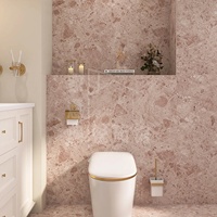 Carreaux céramique rose vert Jardin de Monet 600x1200 antidérapants modernes pour mur de restaurant et salle de bain