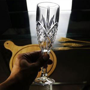 Verre à vin gaufré KING, gobelet en verre épais et durable, de qualité supérieure, multi-usages pour la maison - Product Image 4