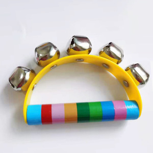 Ensembles d'instruments de musique Orff colorés en gros, jouets d'éveil musical pour bébés, éveil musical précoce, castagnettes, tambourin - Product Image 4
