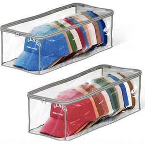 Tas Penyimpanan Topi Baseball Transparan, Muat hingga 24 Topi, Organizer Topi Baseball untuk Lemari, Dapat Dilipat - Product Image 1