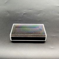 Boîte de présentation rectangulaire en plastique transparent avec couvercle séparé pour l'emballage de petits cadeaux