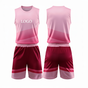 Ensemble d'uniformes de basketball pour hommes, respirant, personnalisable, durable, grande taille, sans manches, coupe ajustée - Product Image 1