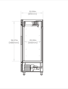Réfrigérateur de présentation sous comptoir à double porte, dégivrage automatique, pour préparation de salades et équipement de restauration - Product Image 4