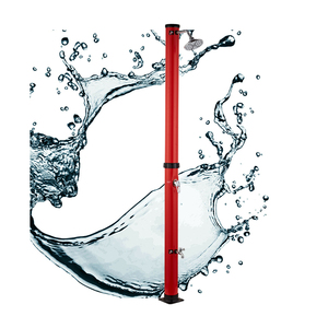 Douche solaire de jardin CYEN de haute qualité, 20L, en PVC, pour <span class=keywords><strong>piscine</strong></span> et jardin, noire et rouge - Product Image 1