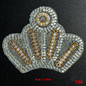 Yiwu Wintopファッションアクセサリー様々なデザイン鉄真珠ラインストーンクラウンパッチアップリケ服用 - Product Image 5