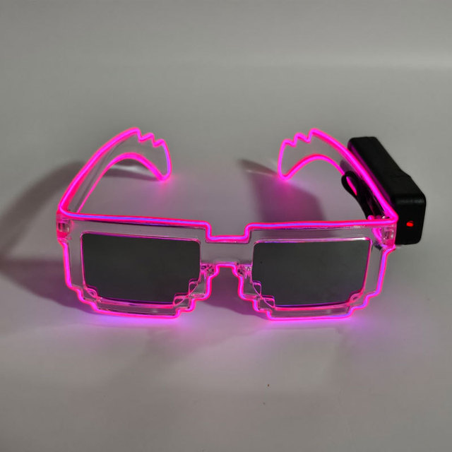 New Design LED Glowing Disco Pixel Glasses Bar Party Atmosphere Props-Mosaic Sunglasses for Christmas Party Supplies