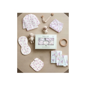 ชุดของขวัญสำหรับเด็กแรกเกิดผ้ามุลมุลคอตตอนลายยูนิคอร์น เนื้อผ้านุ่ม ระบายอากาศได้ดี ของใช้จำเป็นสำหรับเด็กอ่อน เหมาะสำหรับงานเลี้ยงฉลองทารกแรกเกิดและการดูแลประจำวัน - Product Image 1