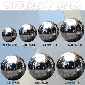 <span class=keywords><strong>Grande</strong></span> <span class=keywords><strong>Boule</strong></span> Miroir Argentée Gonflable, Ballons Géants Brillants pour Fête Disco, Décoration d'Événements de Noël, Sphère Miroir Réfléchissante en PVC - Product Image 4