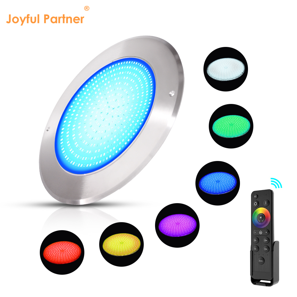 PAR56 LED Pool Light AC12V 25W RGBW Multi Color Changing IP68 Waterproof Resin Filled Stainless Steel Pool Light