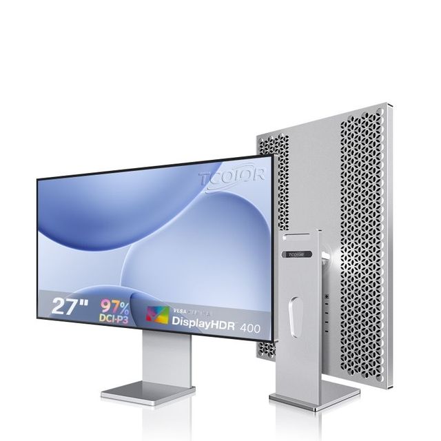 TCOLOR Monitor 4k 27 Inch Aluminum Monitor for Studio Lcd Displays  IPS Monitor Pc Screen 4k Display with USB-C for Design Use