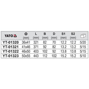 Yato Double-Ended Open End Wrench 36mm 41mm For Auto Repair <b>Tools</b> - Product Image 2