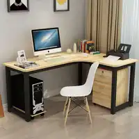 طاولة مكتب منزلية بزاوية من الخشب طاولة من النوع L