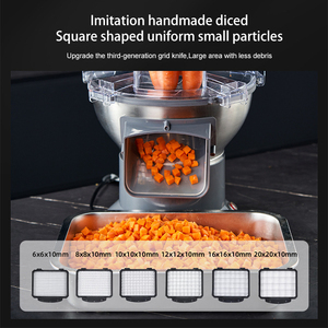 10Mm Cao Đồng Phục Lưới Lưỡi Kích Thước Tùy Chọn Rau Slicer Khoai Tây Cắt Khối Của Nhãn Hiệu Rau Trái Cây Slicer Máy - Product Image 3