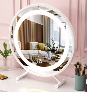 Bán buôn thông minh Led trang điểm treo tường gương ba màu điều khiển màn hình cảm ứng defogging chiếu sáng Khung kính Miroir - Product Image 6