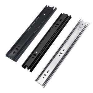 Triple Extension Furniture Sliding Rail <b>Removable</b> Ball Bearing Telescopic Storage <b>Box</b> Drawer Guides Channel Bedroom Bathroom - Product Image 1