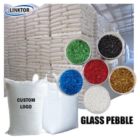Vente directe d'usine 3-6MM 6-9MM galets de verre colorés polis lisses pierres gravier de verre utilisé pour la décoration de piscine de jardin