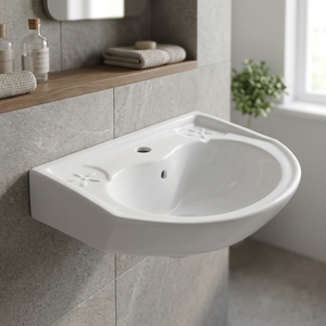 Sanitaire lavage main céramique salle de bain vasques sur pied rectangle blanc céramique lavabo lavabo - Product Image 1