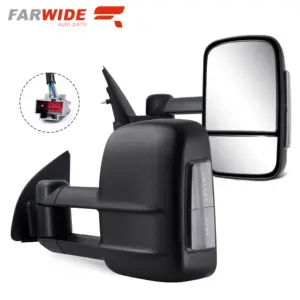 FARWIDE Electric Black Side Towing Mirror For Ford Ranger 2012 - 2021 With Indicator Extendable