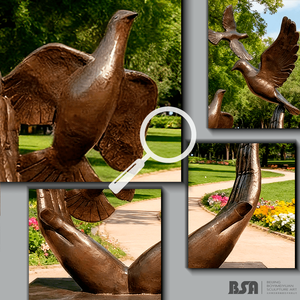 Escultura <span class=keywords><strong>de</strong></span> Paloma <span class=keywords><strong>de</strong></span> la Paz en Bronce Fundido Personalizada para Decoración <span class=keywords><strong>de</strong></span> Plazas - Product Image 2