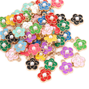 จี้รูปดอกพลัมประดับมุก 12 สี แบบฝังขอบ สำหรับทำเครื่องประดับ DIY สร้อยข้อมือ สร้อยคอ - Product Image 2