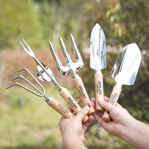Ensemble d'outils de jardinage Delixi : pelle florale, désherbeur, outil <span class=keywords><strong>pour</strong></span> creuser les légumes sauvages, râteau de plage, multifonctionnel, en bois massif - Product Image 4