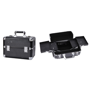 Caja de cosméticos de aluminio de lujo Artista de maquillaje <span class=keywords><strong>profesional</strong></span> <span class=keywords><strong>Manicurista</strong></span> <span class=keywords><strong>Maleta</strong></span> Organizador de cosméticos de viaje Estuche de tren de maquillaje blanco - Product Image 6