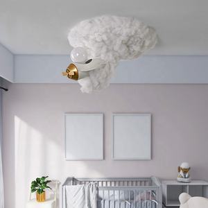 Lampes suspendues modernes à LED, luminaires suspendus au <span class=keywords><strong>plafond</strong></span>, lustres créatifs en <span class=keywords><strong>nuage</strong></span> de <span class=keywords><strong>coton</strong></span> pour chambres d'enfants - Product Image 4