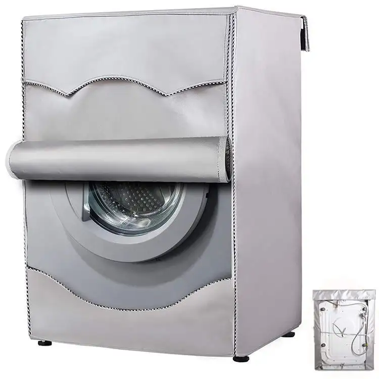 Silver coated Oxford fabric roller fully automatic washing machine cover, waterproof, sunscreen, and dustproof cover